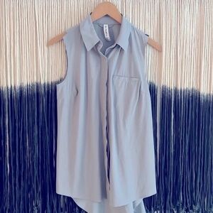 ATHLETA Urbanite Grey XS button down travel top